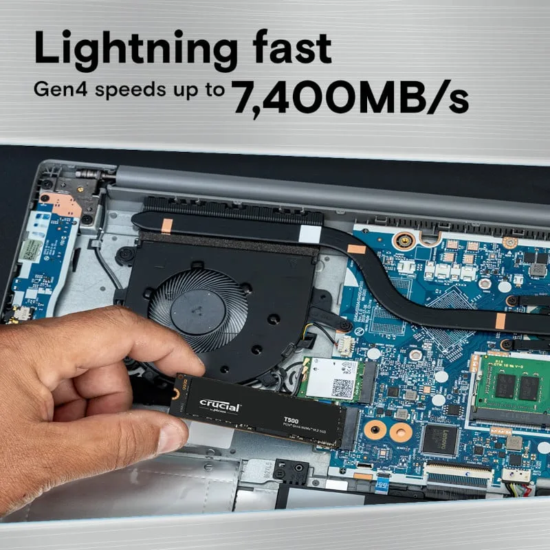 Crucial T500 500GB M.2 NVMe Gen4 NAND SSD - Image 3