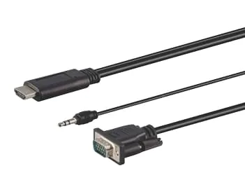 1.8M HDMI MALE TO VGA MALE WITH AUDIO CABLE