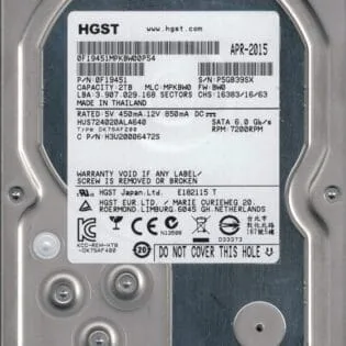 2TB Hitachi, 3.5", 7200RPM, 64MB, SATA HDD (ReNew)