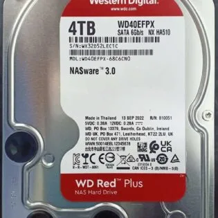 4TB WD Red Plus NAS Edition, SATA-6Gbs, CMR, 256MB Cache, 3.5" Internal HDD