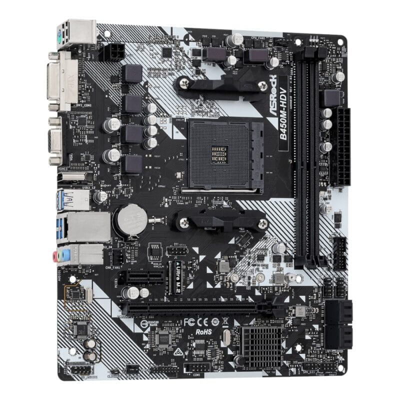 ASRock B450M-HDV R4.0 AMD AM4 M-ATX Motherboard - Image 4