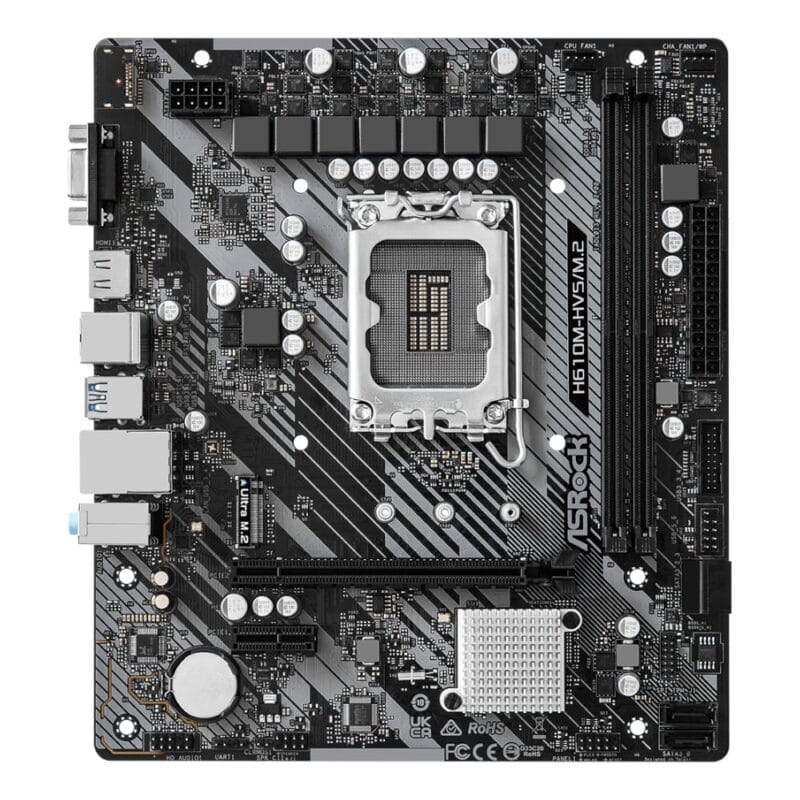 ASRock H610M-HVS/M.2 R2.0 Intel LGA 1700 m-ATX Motherboard - Image 2