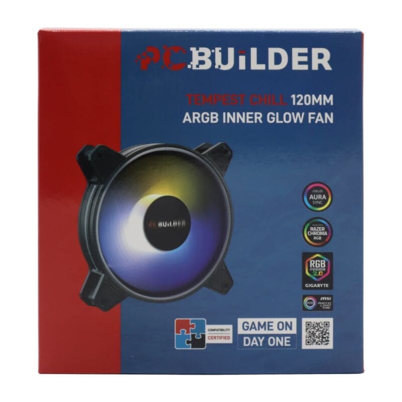 PCBuilder Tempest Chill 120MM ARGB Inner Glow Fan - Image 2