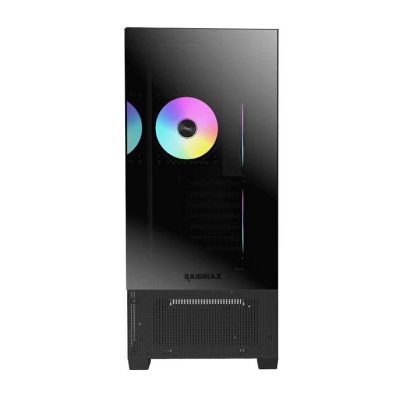 Raidmax I801 AIR CHROME E-ATX |ATX | Micro-ATX | Mini-ITX ARGB Mid-Tower Gaming Chassis - Black - Image 2