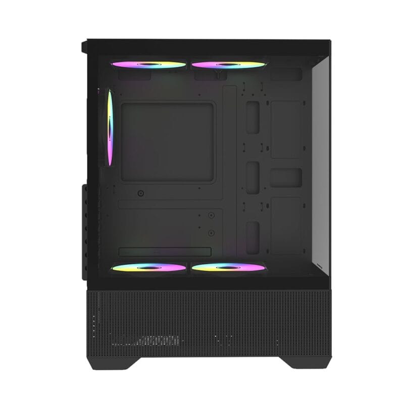 Raidmax I802 AIR E-ATX |ATX | Micro-ATX | Mini-ITX RGB Mid-Tower Gaming Chassis - Black - Image 5