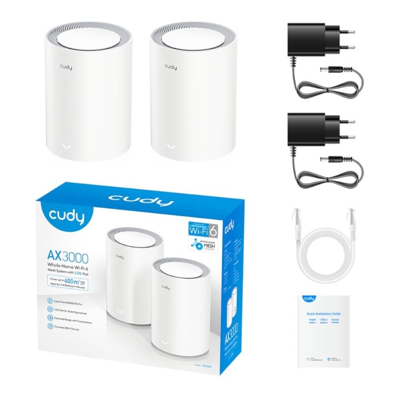 Cudy AX3000 Wi-Fi 6 Mesh Kit 2 Pack - White - Image 6