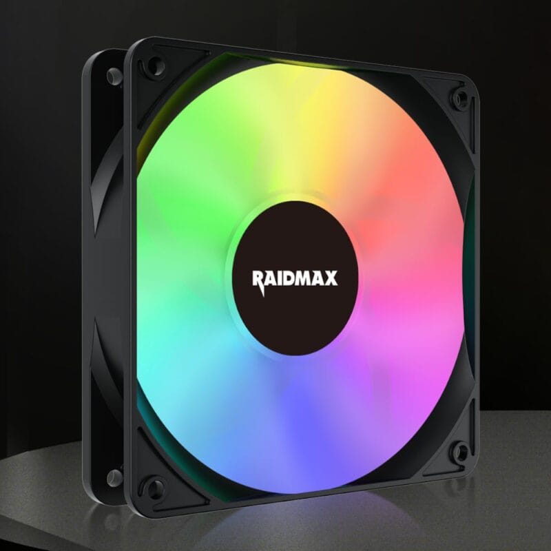 Raidmax NVX120FBDC4 120mm 3pin ARGB 4in1 Fan - Black - Image 5