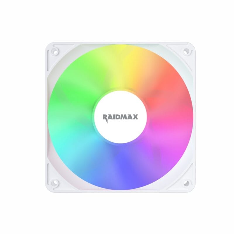 Raidmax NVX120FWDC4 120mm 3pin ARGB 4in1 Fan - White - Image 2