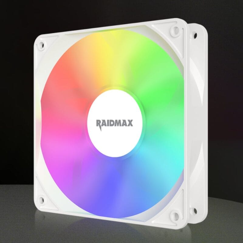 Raidmax NVX120FWDC4 120mm 3pin ARGB 4in1 Fan - White - Image 5