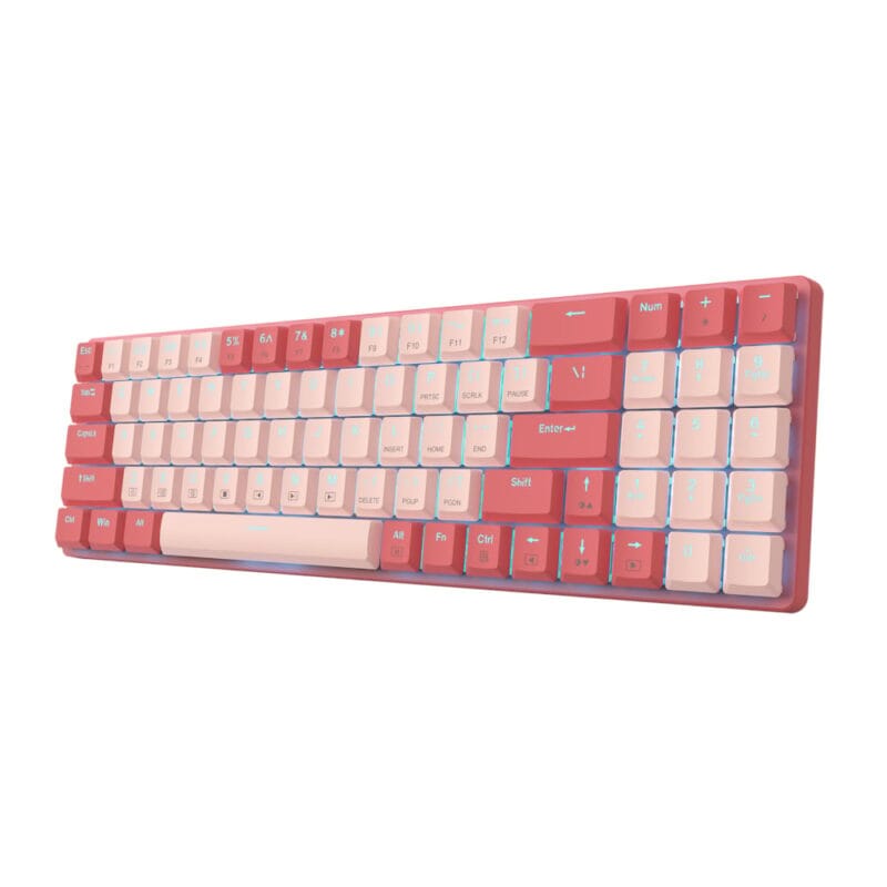 Redragon BS8772 Wireless Keyboard and Mouse Combo - Red/Pink - Image 5