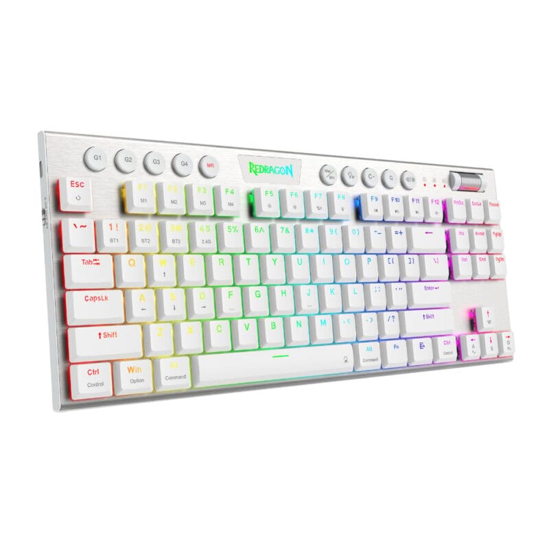 Redragon K621W HORUS PRO RGB TKL RGB Mechanical Gaming Keyboard - White - Image 2