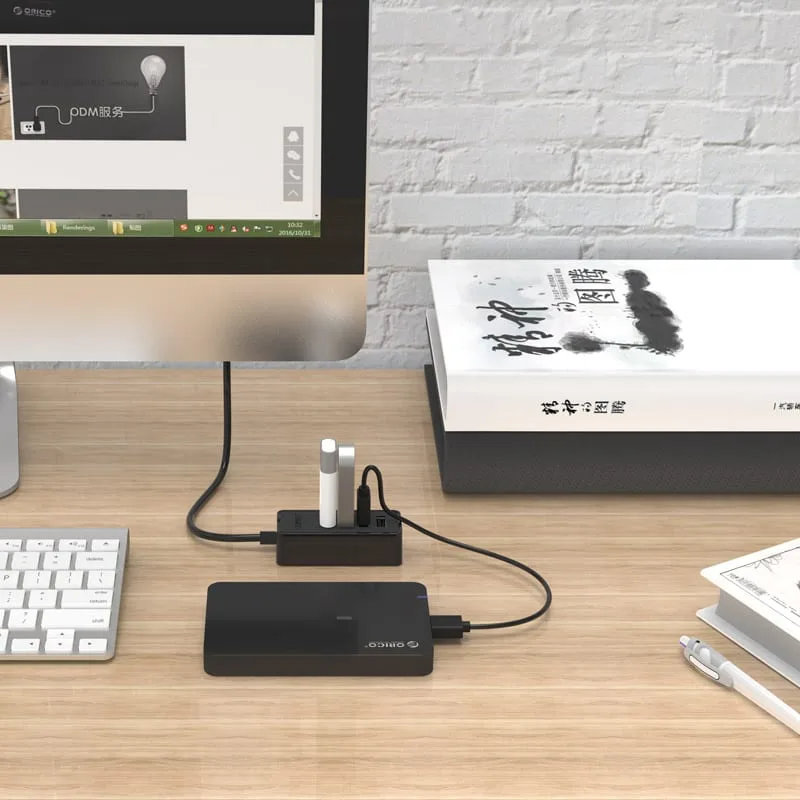 ORICO 4 Port USB2.0 Hub Black|Micro USB Power Adapter Not Included - Black - Image 5