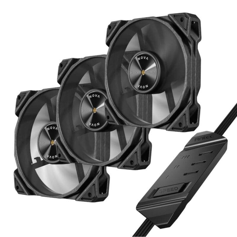 Antec NOVA 120 PWM Fan 3 Pack with Speed Controller - Black - Image 7