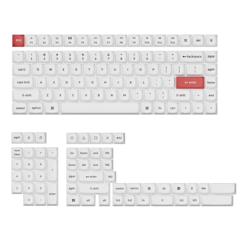 Keychron Double Shot PBT OSA Full Keycap Set - Black/White