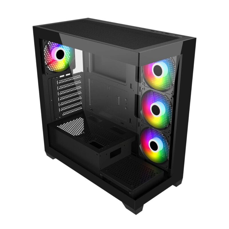 FSP M340 ARGB ATX Gaming Chassis - Black - Image 3