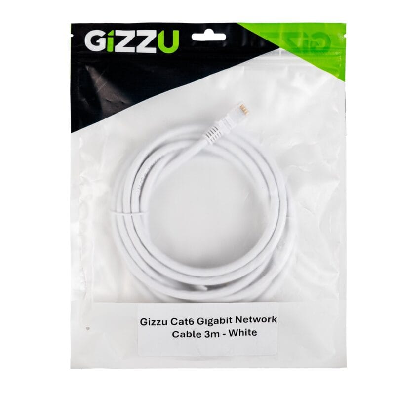 Gizzu Cat6 UTP Fly Lead Ethernet Network Cable 3m – White - Image 4