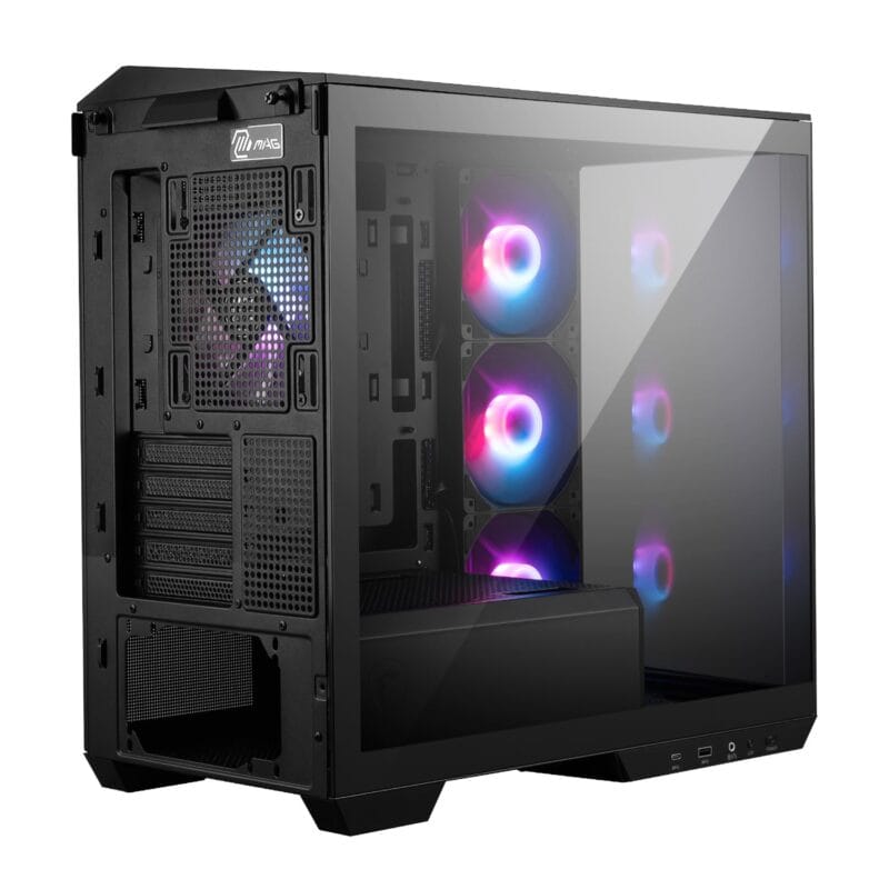 MSI MAG PANO M100R PZ M-ATX ARGB Gaming Chassis - Black - Image 5