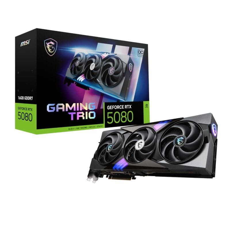 MSI GeForce RTX 5080 GAMING TRIO OC 16G Graphics Card