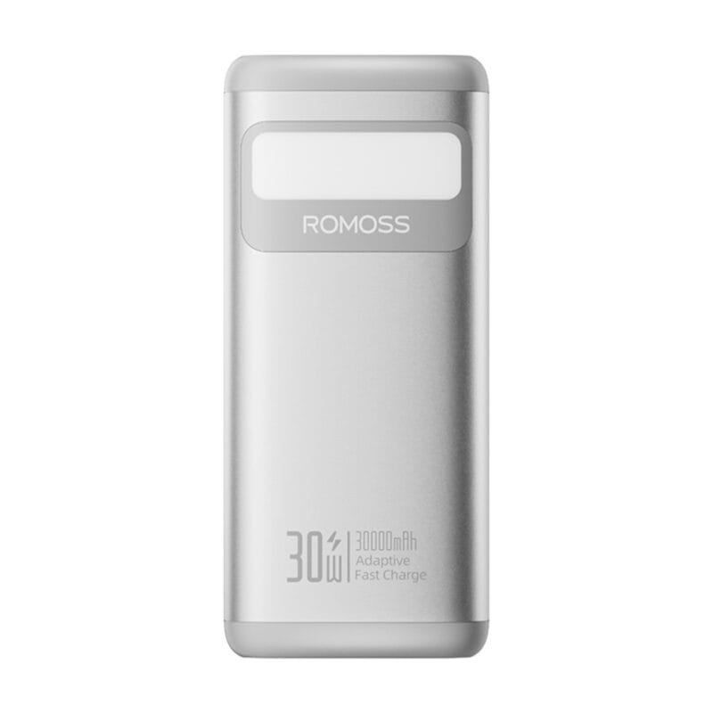 Romoss PMT30 30000mAh 30W Fast Charge Power Bank – Silver - Image 2